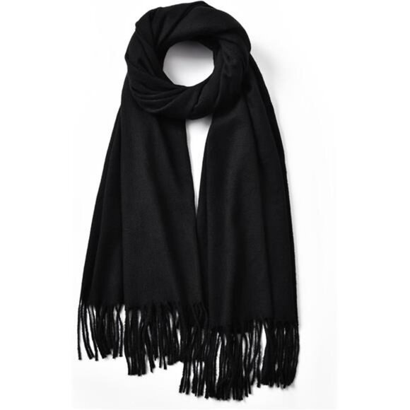 Black Winter Warm Scarf Shawls Wraps Long Large Thick Soft Winter Accessories - Picture 2 of 7